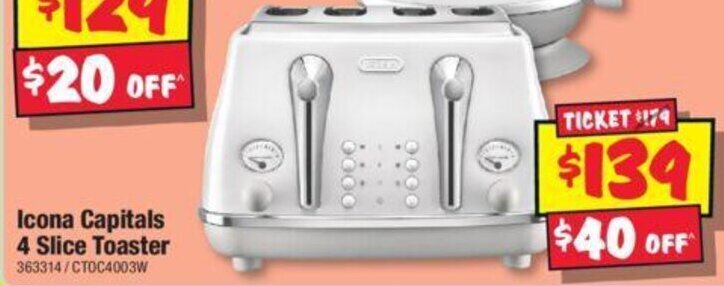 JB Hi-Fi Icona Capital 4 Slice Toaster offer