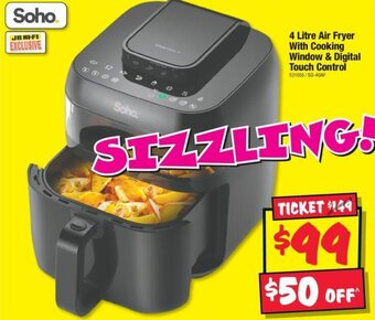 JB Hi-Fi 4 Litre Air Fryer With Cooking Window & Digital Touch Control offer