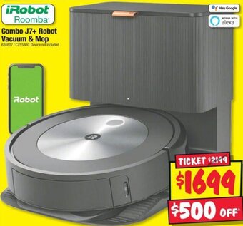 JB Hi-Fi Combo J7+ Robot Vacuum & Mop offer