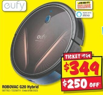 JB Hi-Fi ROBOVAC G20 Hybrid offer