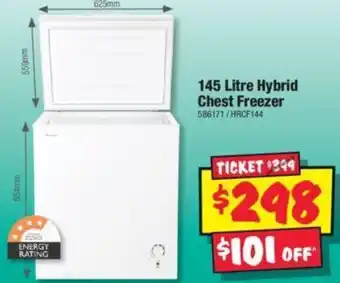 JB Hi-Fi 145 Litre Hybrid Chest Freezer offer