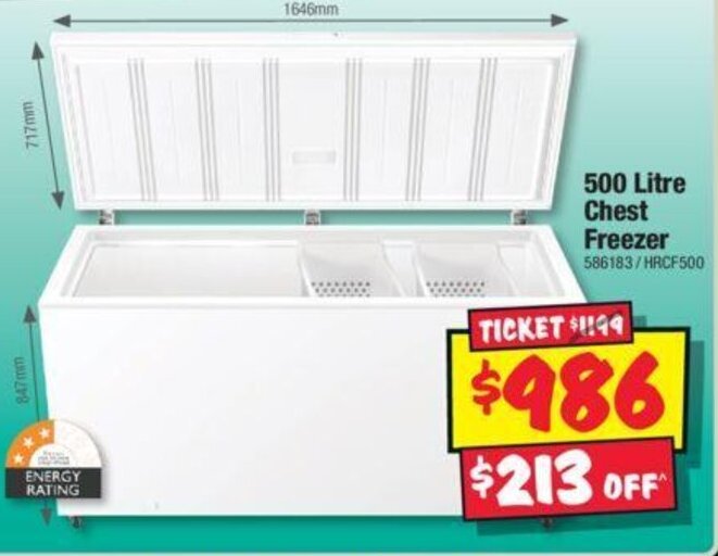 500 Litre Chest Freezer offer at JB HiFi