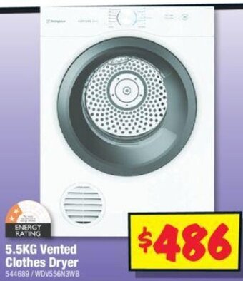 JB Hi-Fi 5.5KG Vented Clothes Dryer offer