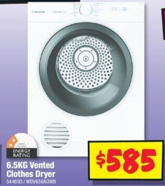 JB Hi-Fi 6.5KG Vented Clothes Dryer offer