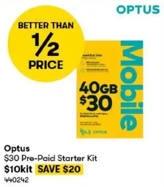 BIG W Optus Pre-Paid Starter Kit offer