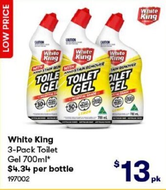 BIG W White King 3-Pack Toilet Gel 700ml offer