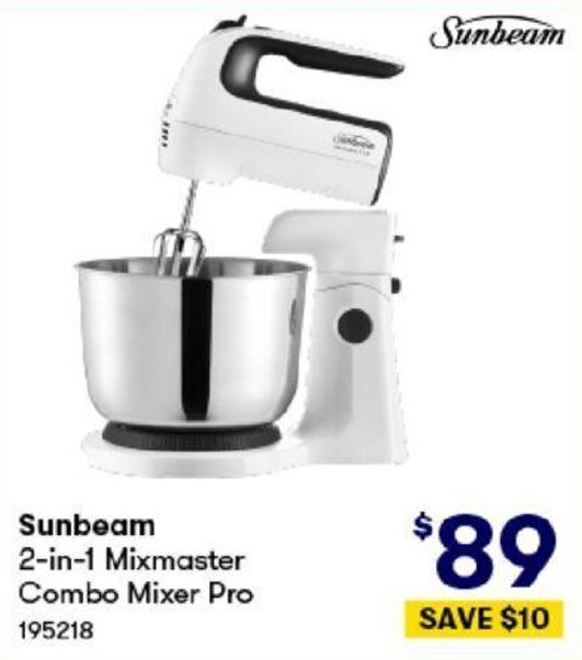 BIG W Sunbeam 2-in-1 Mixmaster Combo Mixer Pro offer