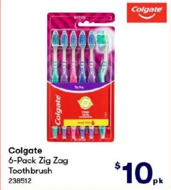 BIG W Colgate 6-Pack Zig Zag Toothbrush offer