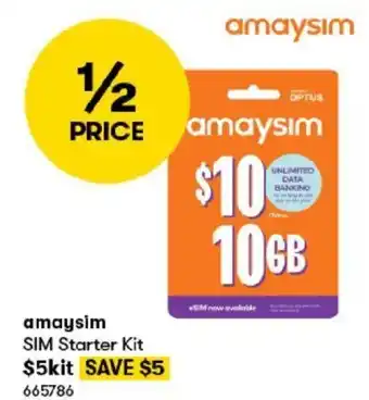 BIG W amaysim SIM Starter Kit offer