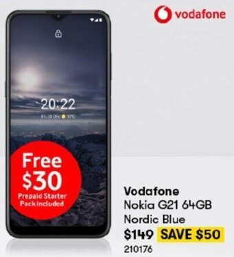 BIG W Vodafone Nokia G21 64GB Nordic Blue offer