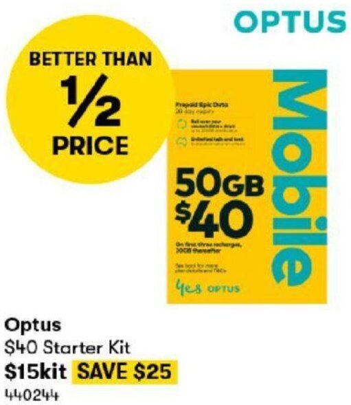 BIG W OPTUS Starter Kit offer