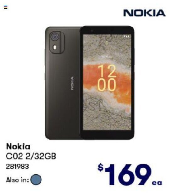 BIG W Nokia C02 2/32GB 281983 offer