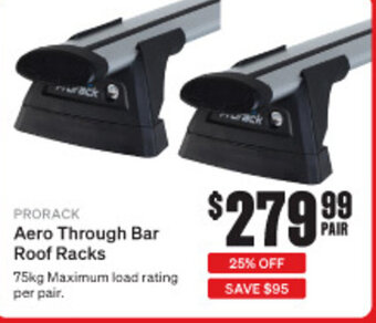 SuperCheap Auto PRORACK Aero Through Bar Roof Racks offer
