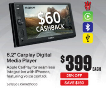 SuperCheap Auto 6.2" Carplay Digital Media Player offer