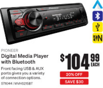 SuperCheap Auto PIONEER Digital Media Player with Bluetooth offer