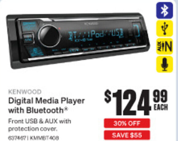 SuperCheap Auto KENWOOD Digital Media Player with Bluetooth® offer