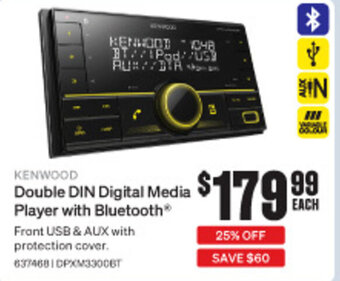 SuperCheap Auto KENWOOD Double DIN Digital Media Player with Bluetooth® offer