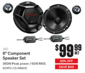 SuperCheap Auto JVC 6" Component Speaker Set offer