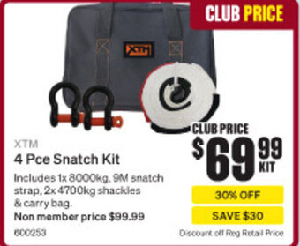 SuperCheap Auto XTM 4 Pce Snatch Kit offer