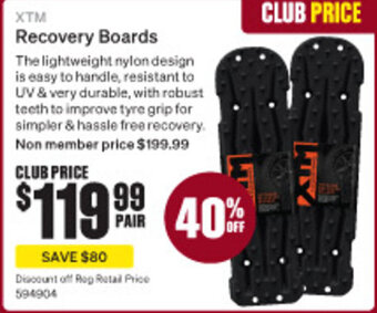 SuperCheap Auto XTM Recovery Boards offer