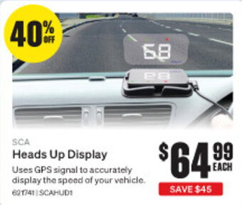 SCA Heads Up Display