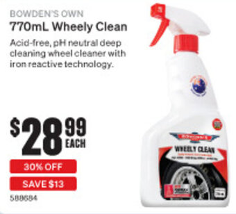 SuperCheap Auto BOWDEN'S OWN 770mL Wheely Clean offer