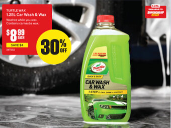 SuperCheap Auto TURTLE WAX 1.25L Car Wash & Wax offer