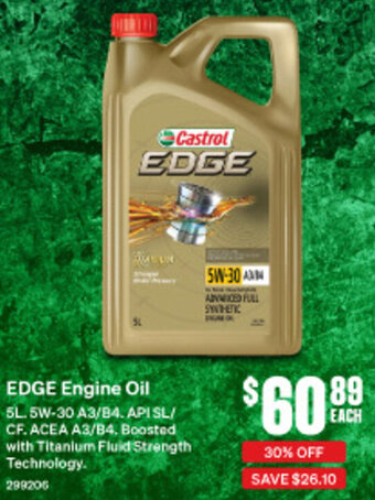 SuperCheap Auto EDGE Engine Oil offer