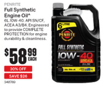 SuperCheap Auto PENRITE Full Synthetic Engine Oil* offer