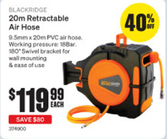 SuperCheap Auto BLACKRIDGE 20m Retractable Air Hose offer