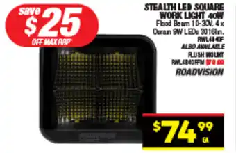 Stealth LED Square Work Light 40W|