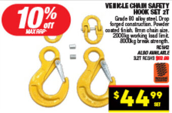 Autopro VEHICLE CHAIN SAFETY HOOK SET 2T offer