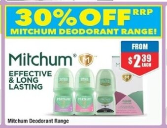 Chemist Warehouse Mitchum Deodorant Range offer