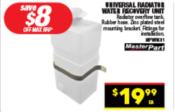 Autopro UNIVERSAL RADIATOR WATER RECOVERY UNIT offer