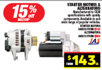 Autopro STARTER MOTORS & ALTERNATORS offer