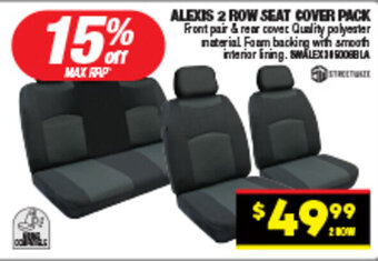 Autopro ALEXIS 2 ROW SEAT COVER PACK offer