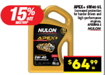 Autopro APEX+ 5W40 5L offer