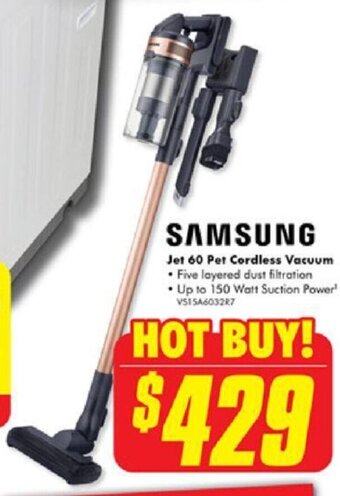 The Good Guys SAMSUNG Jet 60 Pet Cordless Vacuum offer
