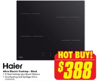 The Good Guys Haier 60cm Electric Cooktop - Black offer