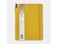 Officeworks Otto A5 Criss Cross Journal 192 Pages with Pen Mustard offer