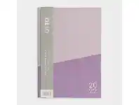 Officeworks Otto A5 Day to Page 2022 2-Tone Colourblock Diary Violet offer