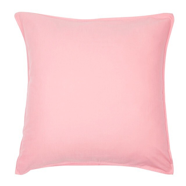 Pillow Talk Washed linen look pink european pillowcase by essentials offer