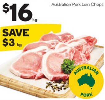 BIG W Australian Pork Loin Chops offer