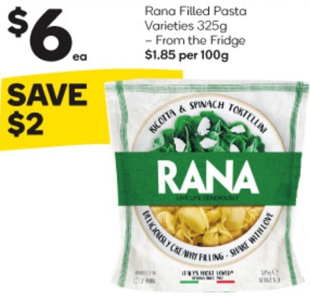 BIG W Rana Filled Pasta Varieties 325g - From the Fridge offer