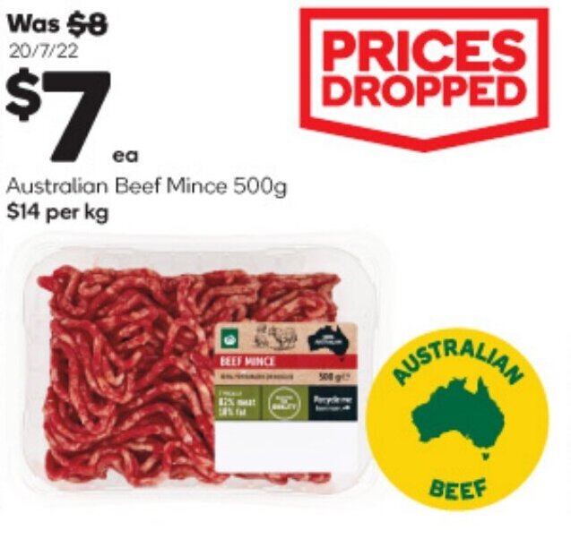 Australian Beef Mince 500g offer at BIG W