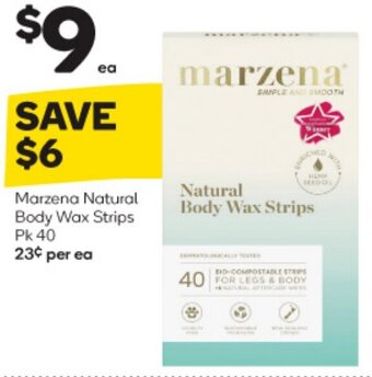 BIG W Marzena Natural Body Wax Strips Pk 40 offer