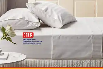 ALDI 1000 Thread Count Fitted Sheet Set – Queen Size offer