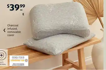 ALDI E Charcoal Infused Latex Pillow Assortment offer