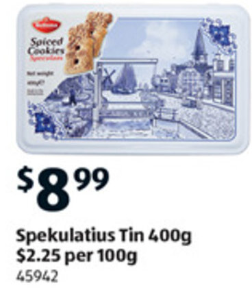 ALDI Spekulatius Tin 400g offer