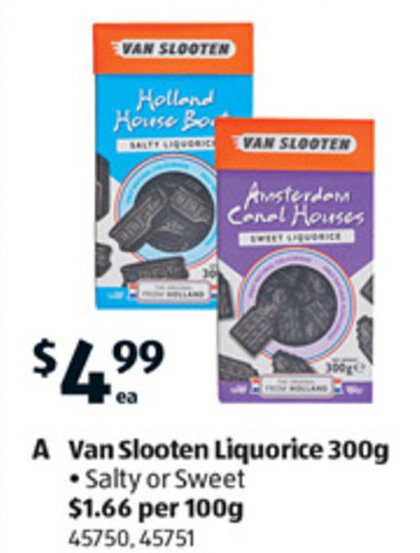 ALDI A Van Slooten Liquorice 300g offer
